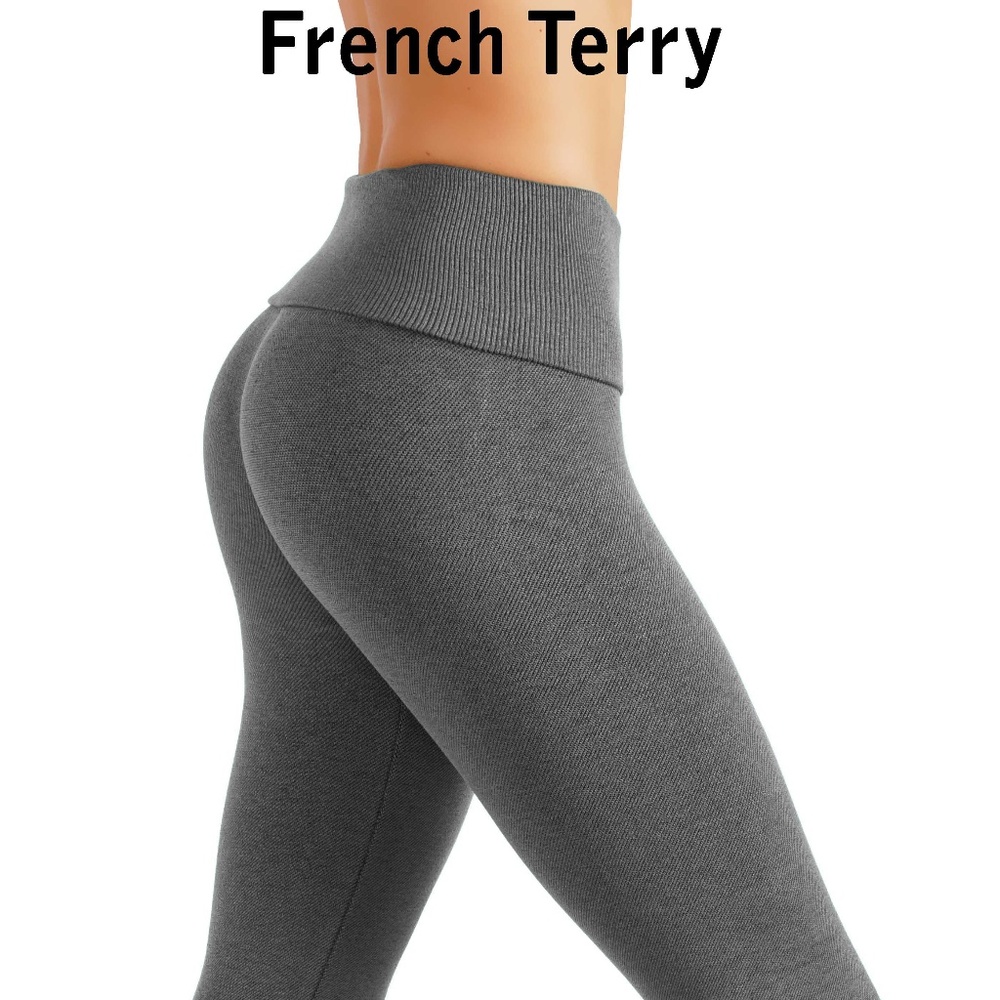 Shapewear tummy control french terry leggings 548 - Picture 2 of 4